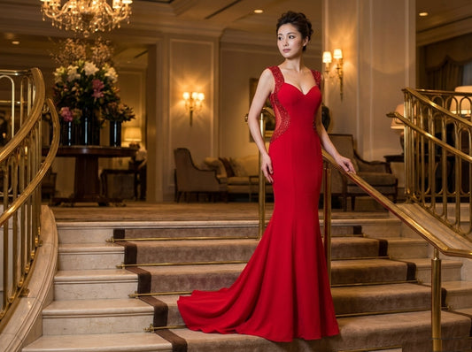 francesca マーメイドドレス ブラック レッド ブルー ピンク ホワイト S M L XL XXL 即日発送 即納 結婚式 パーティードレス 体型カバー 小柄  ゆったり マタニティ ブラジャー 20代 30代 40代 50代 ブランド ワンピース シャンパン 夏 持ち運び