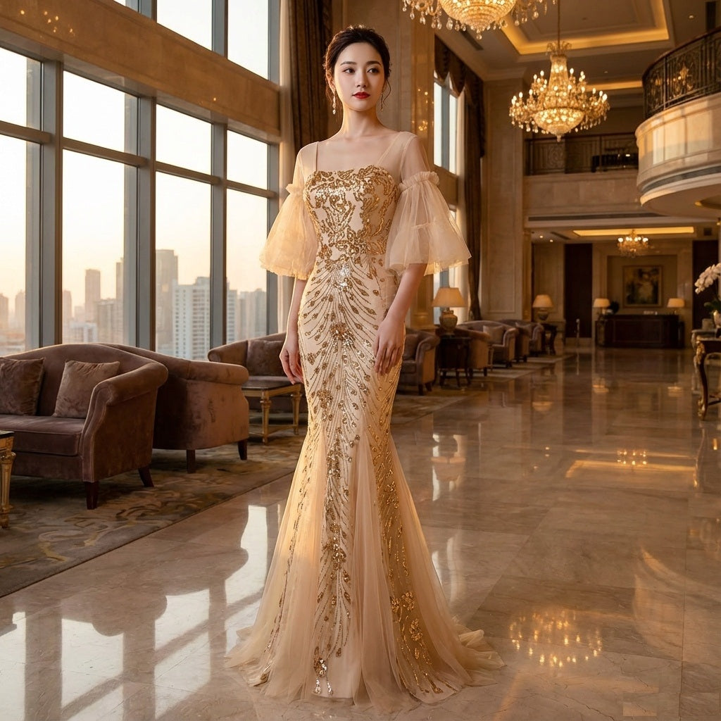 3-8877 ロングドレス イブニングドレス カラードレス ブライズメイド   マーメイドドレス ステージドレス お急ぎ 演奏会 大きいサイズ 結婚式二次会  お呼ばれ 結婚式 発表会 ロング丈 即日発送 上品  ピアノ発表会