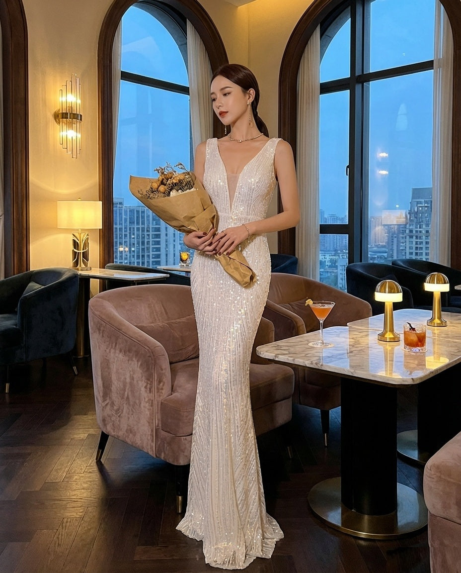 3-764 ロングドレス 白 ホワイト イブニングドレス カラードレス ブライズメイド   マーメイドドレス ステージドレス お急ぎ 演奏会 大きいサイズ 結婚式二次会  お呼ばれ 結婚式 発表会 ロング丈 即日発送 上品  ピアノ発表会