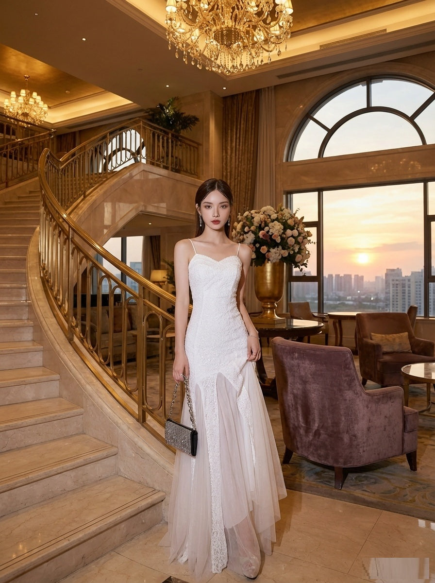 2-665g ロングドレス イブニングドレス カラードレス ブライズメイド  Aラインドレス ステージドレス お急ぎ 演奏会 大きいサイズ 結婚式二次会  お呼ばれ 結婚式 発表会 ロング丈 即日発送 上品  ピアノ発表会 春夏