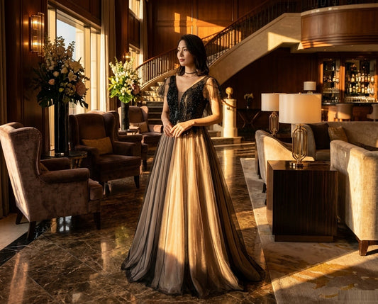 quinn Aラインドレス ブラック XS S M L XL XXL 3XL 4XL 即日発送 即納 結婚式 パーティードレス 体型カバー 小柄  ゆったり マタニティ ブラジャー 20代 30代 40代 50代 ブランド ワンピース シャンパン 夏 持ち運び