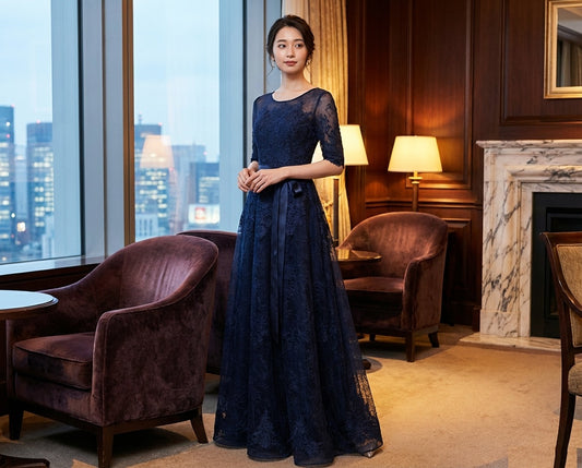 maison Aラインドレス ネイビー グレー S M L XL XXL 即日発送 即納 即日発送 即納 結婚式 パーティードレス 体型カバー 小柄  ゆったり マタニティ ブラジャー 20代 30代 40代 50代 ブランド ワンピース シャンパン 夏 持ち運び