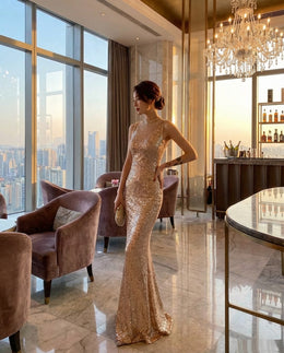 tanjam マーメイドドレス ゴールド XS S M L XL XXL 即日発送 即納