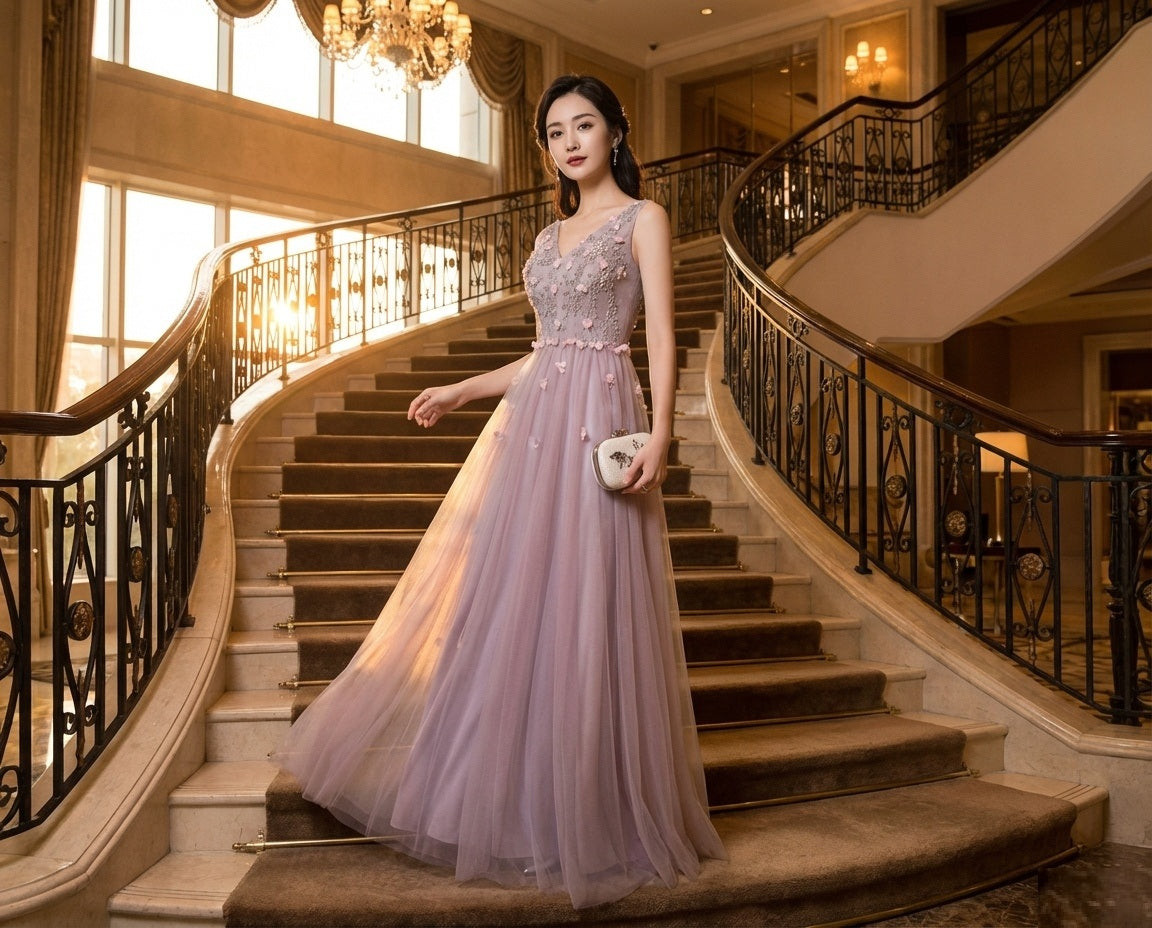 davide Aラインドレス グレー S M L XL XXL 即日発送 即納 結婚式 パーティードレス 体型カバー 小柄  ゆったり マタニティ ブラジャー 20代 30代 40代 50代 ブランド ワンピース シャンパン 夏 持ち運び