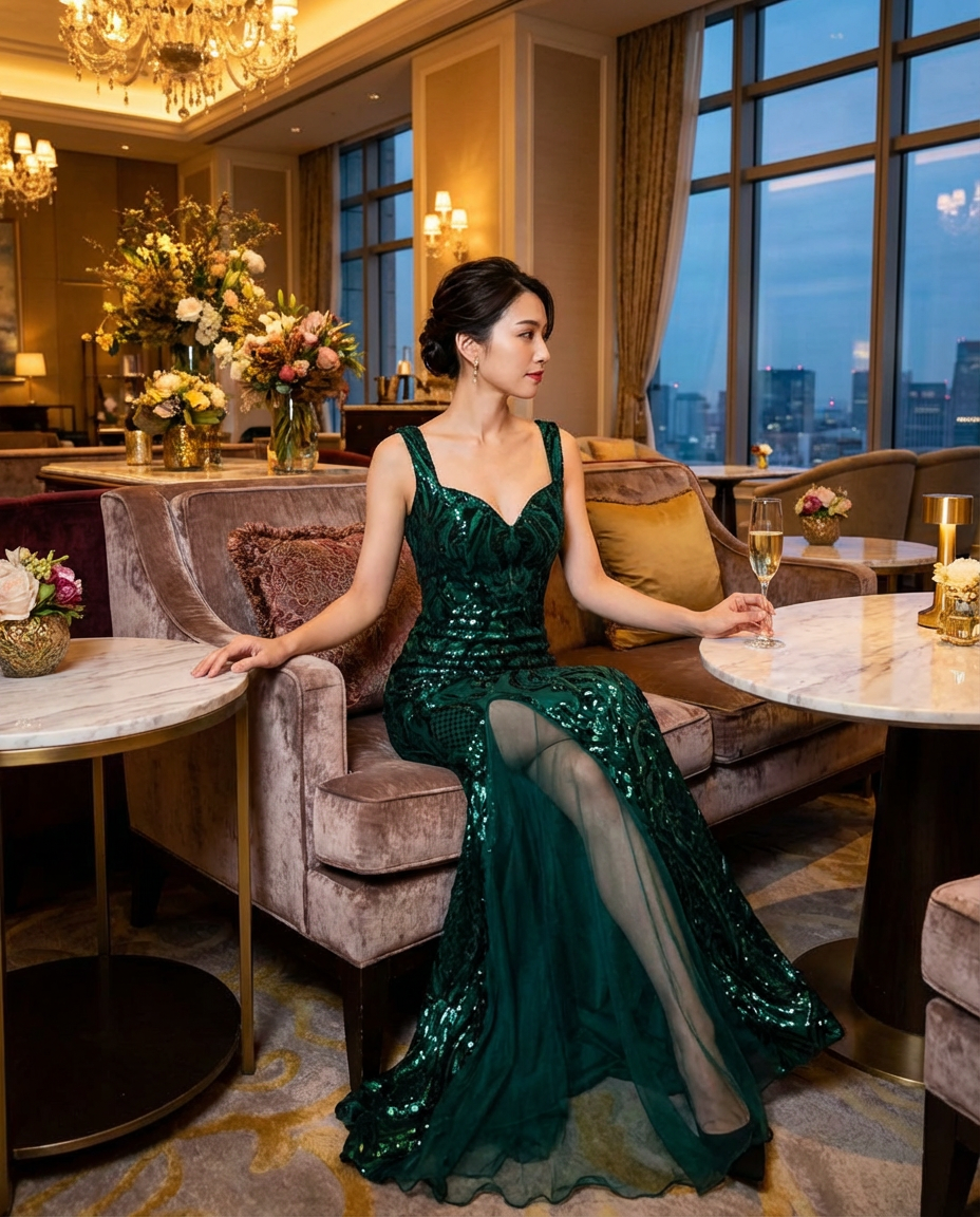 結婚式ドレスはAラインのミモレ丈、レースで上品。オーダーメイド可 結婚式ドレスはAラインのミモレ丈、レースで上品。オーダーメイド可