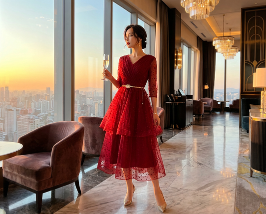 即納ドレス あす楽 enzo Aラインドレス ブラック レッド S M L XL XXL 即日発送 明日 届く 結婚式 大きいサイズ 演奏会 パーティードレス ロングドレス お呼ばれ ドレス ワンピース 二次会 発表会 母親 フォーマルドレス 袖あり フォーマル パーティー 披露宴 同窓会 アフタヌーン ドレス ママ ドレス ミセス 七分袖 洋装 長袖 マザーズ ドレス 演奏会用 ドレス レディース Aライン