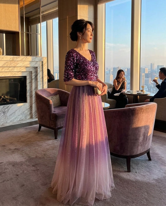 3-7311 パーティードレス 結婚式 ワンピース ドレス 体型カバー 20代 30代 お呼ばれ フォーマルドレス 大きいサイズ 小さいサイズ 上品 40代 50代 春 夏 秋 冬 顔合わせ 袖あり 袖付き 総レース 同窓会 韓国 ロング丈 長袖 即日発送