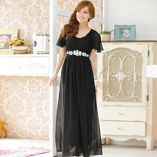 classy  Aラインドレス  ブラック クリーム オレンジ深カラー FREE XL XXL XXXL - アルカドレス