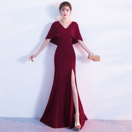 jarre スリットドレス ブラック ネイビー ホワイト レッド ワインレッド S M L XL XXL - アルカドレス