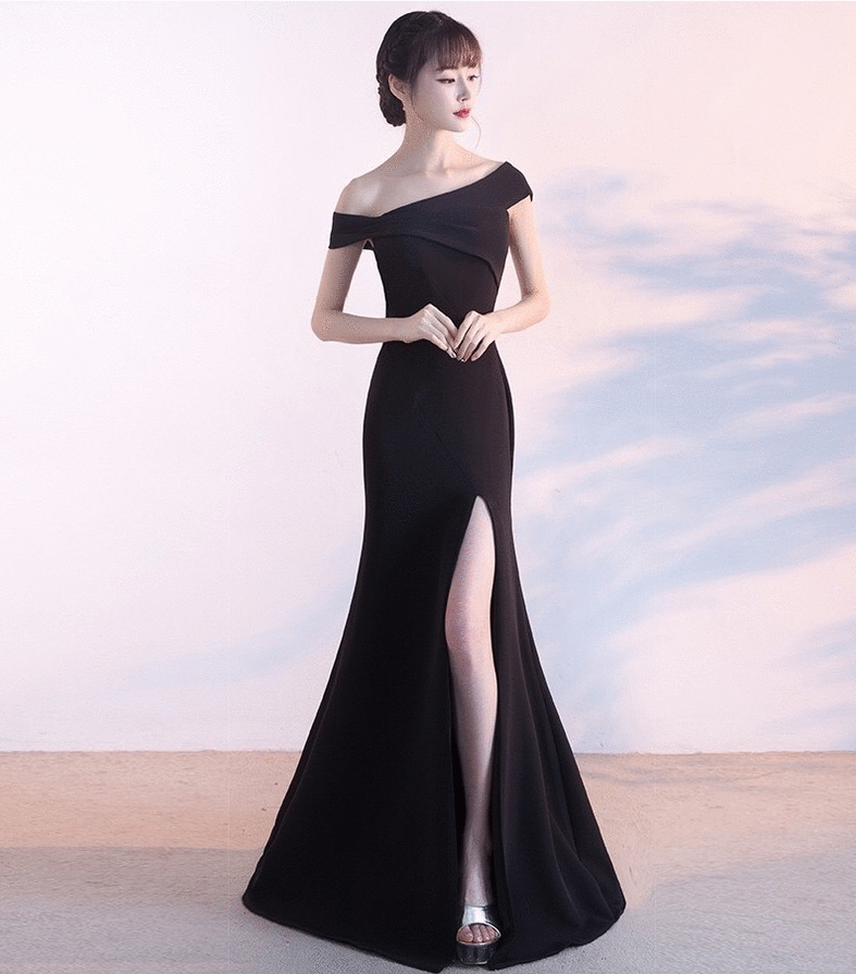 パーティー用✨スリット付きドレス❤️華やかスタイルアップ　ナイトドレス スリットドレス（slit） – アルカドレス(ARUKA DRESS)