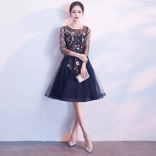 ネイビーブルーパーティードレス ブルー/ネイビー(blue/navy) – アルカドレス(ARUKA DRESS)